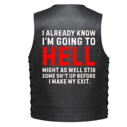 Leather Vest - &