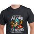 Skull in a hooded robe with flames and the text &