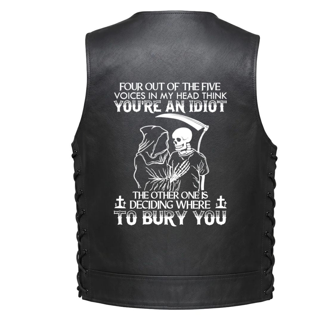 The grim reaper and a humorous quote, 
Four Out Of The Five Voices In My Head Think You&