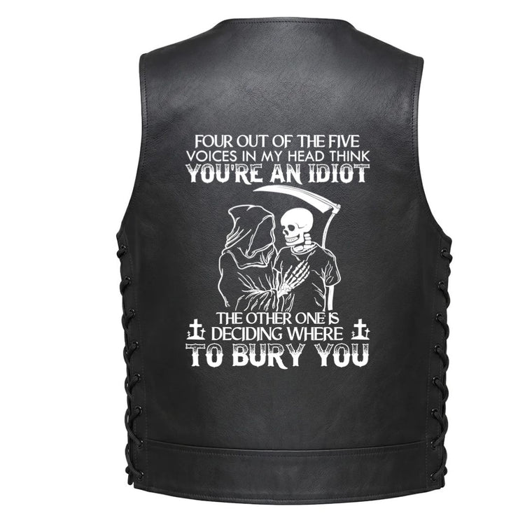 The grim reaper and a humorous quote, 
Four Out Of The Five Voices In My Head Think You&