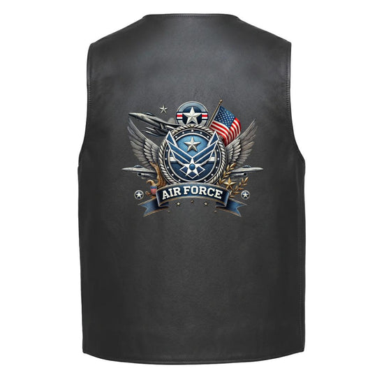 Leather Vest - U.S. Air Force Winged Emblem