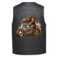 Leather Vest - Bigfoot Riding a Motorcycle