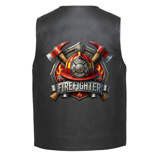 Leather Vest - Firefighter