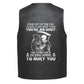 Leather Vest - Grim Reaper and Skeleton Dark-Humor Quote The grim reaper and a humorous quote,  Four Out Of The Five Voices In My Head Think You&