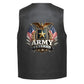 Leather Vest - U.S. ARMY VETERAN. Army Eagle, Star, and Flag Emblem