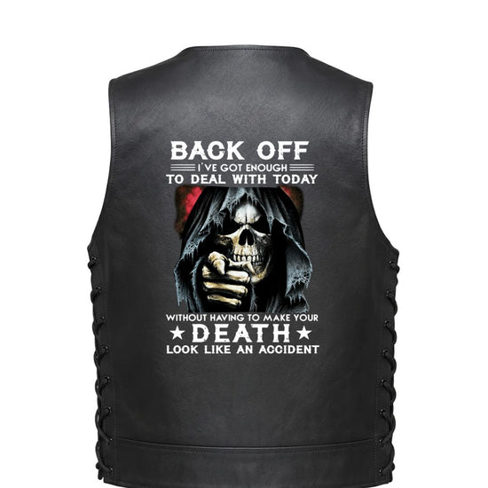 Leather Vest - Back Off. I&