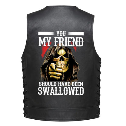 Leather Vest - You, My Friend, Should Have Been Swallowed