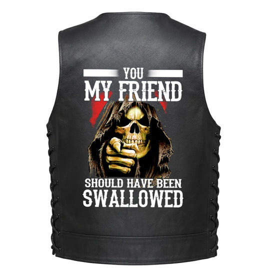 Leather Vest - You, My Friend, Should Have Been Swallowed