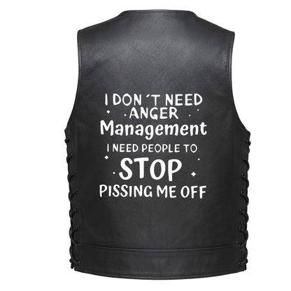 Leather Vest -  &
