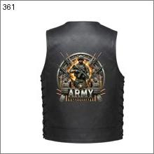 Leather Vest - Armed U.S. Army Soldier Emblem
