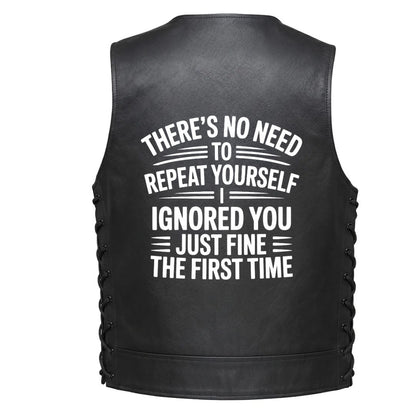 Leather Vest - &